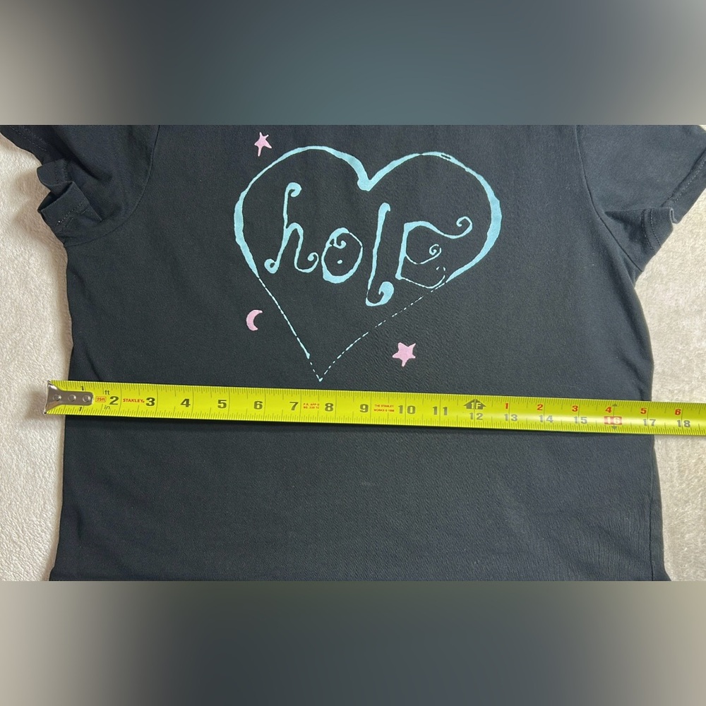 Hole Love Spell Heart Graphic T-Shirt Women’s M Black/Blue/Pink - Picture 7 of 7